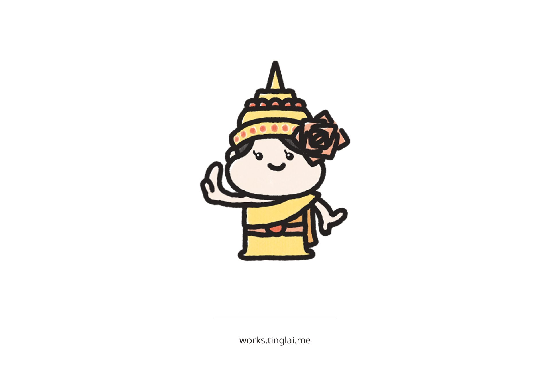 泰式傳統舞蹈, 曼陀女-簡單插圖