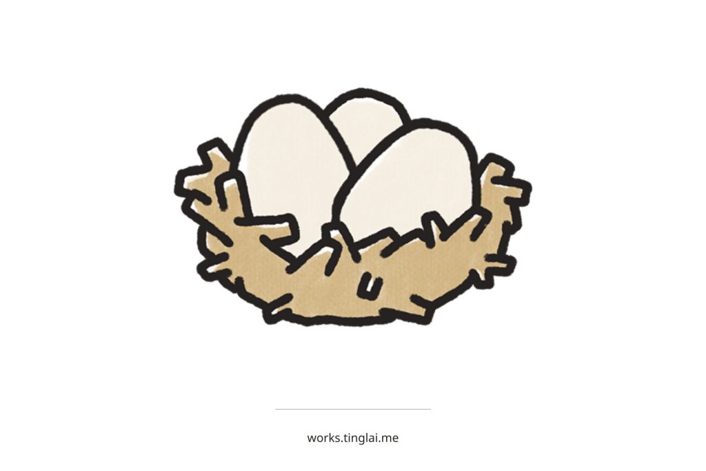 雞蛋-簡單插圖