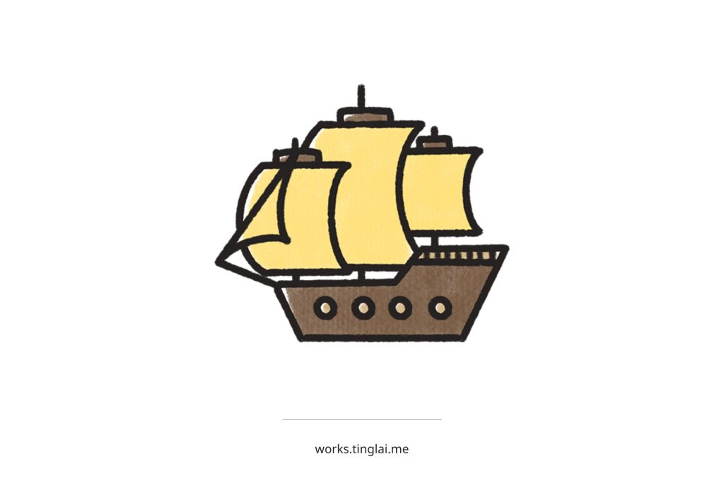 三寶船-簡單插圖