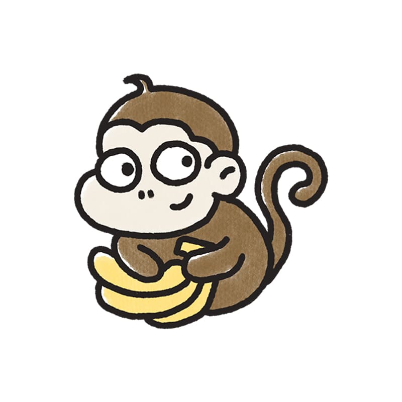 5523-抱著香蕉的猴子